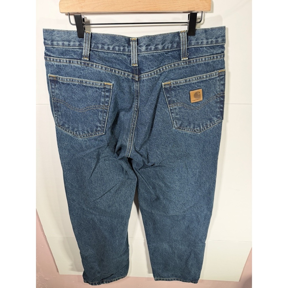 Carhartt B450-DVB Relaxed Fit Jeans Mens 36x30 Blue Denim Workwear